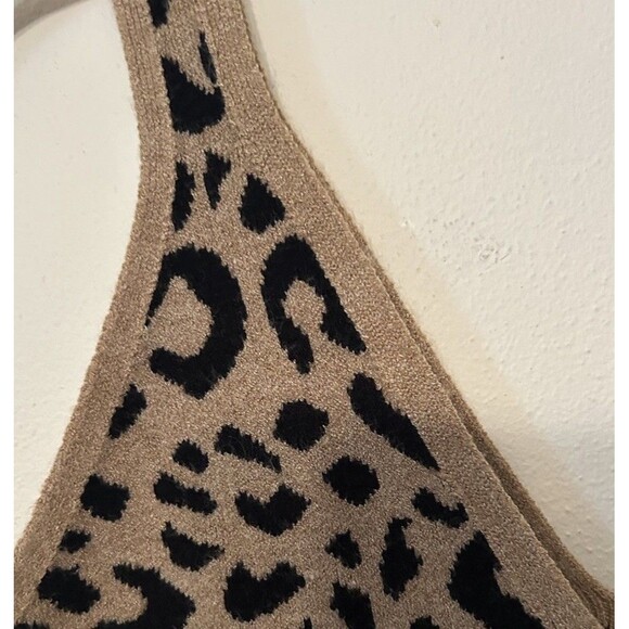 Abercrombie & Fitch Knit Tank V Neck Cheetah Print Crop Size XL - Picture 3 of 7